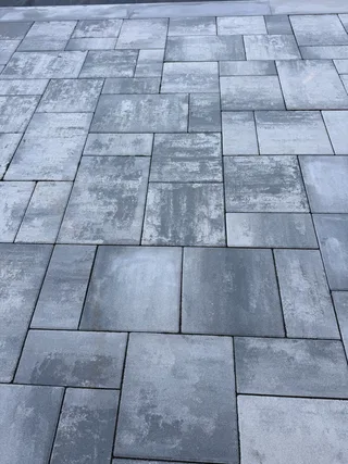Gray Pavers with Clean Lines and Subtle Texture