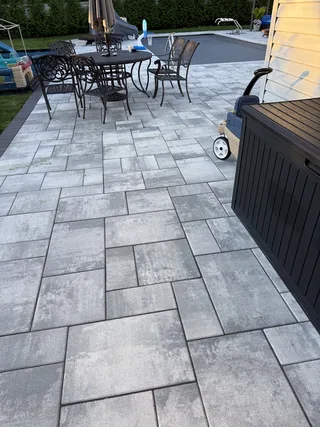 One Patio Connecting the Backyard