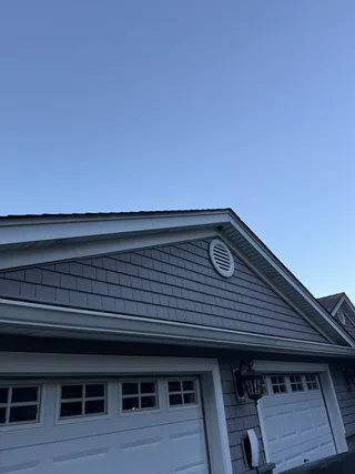 Shake-Style Siding with Crisp White Trim